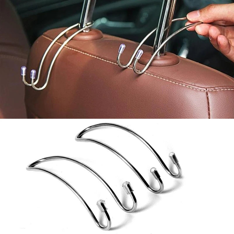Car Seat Hook Auto Hidden Back Seat Headrest Hanger for Handbag Shopping Bag Coat Storage Hanger Car Accessories Hook Organizer
