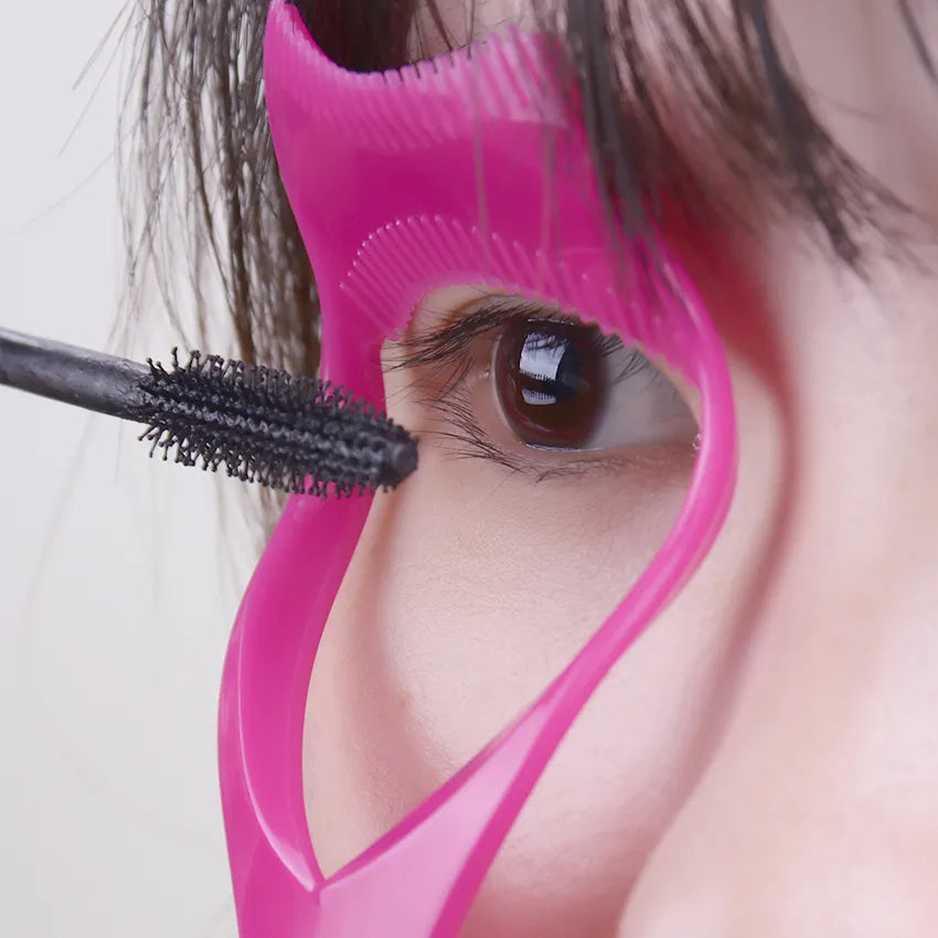 Eyelash Tools 3 in 1 Makeup Mascara Shield Guide Guard Curler Eyelash Curling Comb Lashes Cosmetics Curve Applicator Comb
