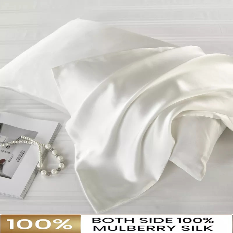 100%Silk Pillowcase Hair Skin, 19 Momme 100% Pure Natural Mulberry Silk Pillowcase Standard Size, Pillow Cases Cover Hidd