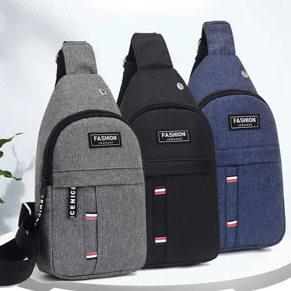 Men's Chest Bag New Fashion Korean-Style Casual Sports Water-Proof Shoulder Crossbody Bag Cross Body Chest Bag for Men