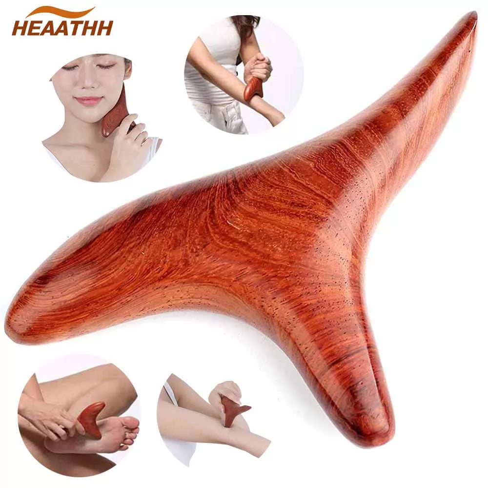 Wood Trigger Point Massage Gua Sha Tools,Professional Lymphatic Drainage Tools,Wood Therapy Massage Tools for Back Leg Hand Face