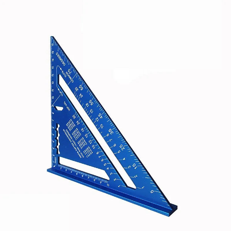 Triangle Ruler 7Inch Measurement Tool Aluminium Alloy Carpenter Tools Inch Metric Angle Ruler Speed Square Woodworking Tools