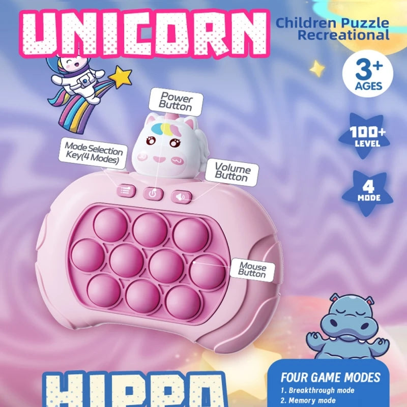 Push Game Pop Electronic Pushit Pro Super Bubble Pop Game Light Push Up Antistress Fidget Toys Kid Adult Christmas Birthday Gift