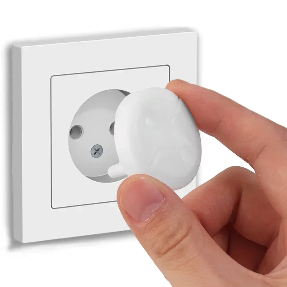 White Electrical Safety Socket Protective Cover Baby Care Safe Guard Protection Children Anti Electric Shock Rotate Protectors