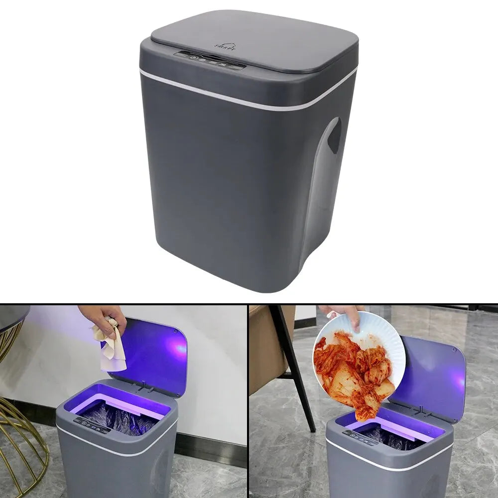 Trash Can Smart Induction Bathroom Intelligent Sensor Dustbin Bucket Paper Basket Automatic Touch Trash Bin for Kitchen