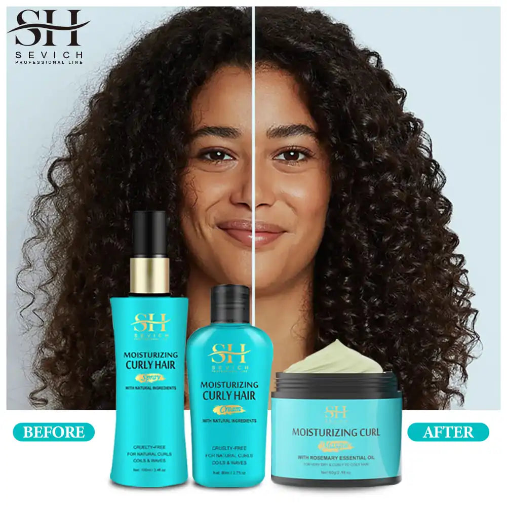 3pcs/Set Curly Hair Product Curly Hair Styling Spray Curling Moisture Cream Curly Hair Mousse Curl Enhancer Hair Mask Hair Care