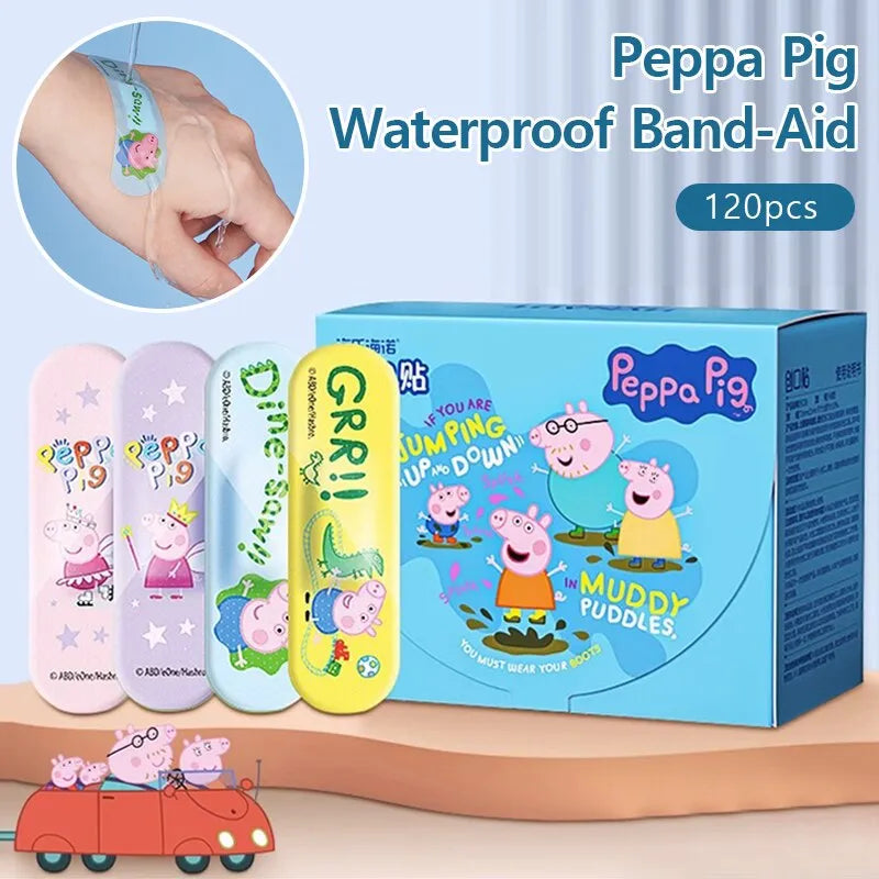 120pcs/lot Hais Hainuo Peppa Pig Medical Band Aids Waterproof Adhesive Bandages Comfortable Skin Friendly Band Aid For Kids