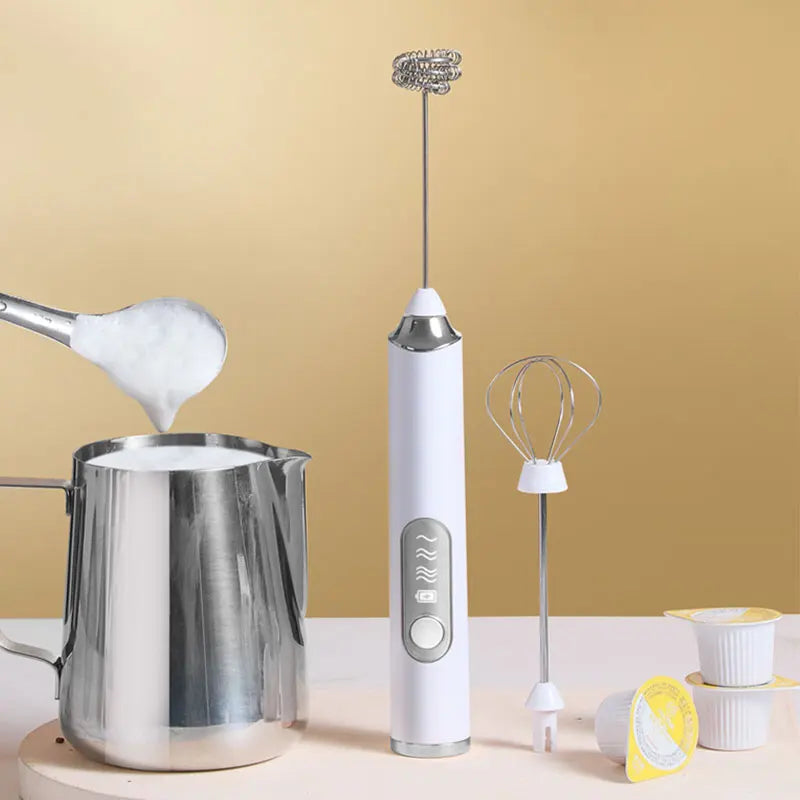 Portable Rechargeable Electric Milk Frother Foam Maker Handheld Foamer High Speeds Drink Mixer Coffee Frothing Wand whisk