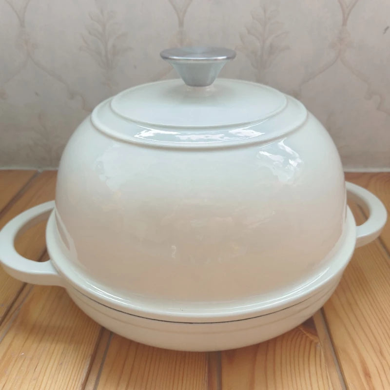 Cast iron bread pot stylish Tajine pots braising stewing cookware creative kitchen utensils for home use colorful non-stick wok