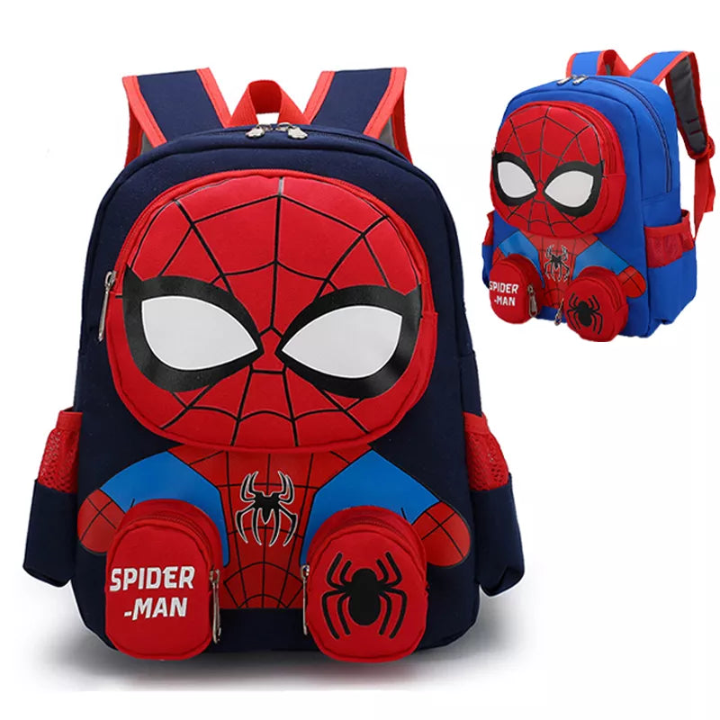 Spiderman Backpacks Super Heroes Student School Bag Cartoon 3d Stereo Kindergarten Backpack Children's Travel Bag Gift