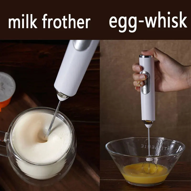 Portable Rechargeable Electric Milk Frother Foam Maker Handheld Foamer High Speeds Drink Mixer Coffee Frothing Wand whisk