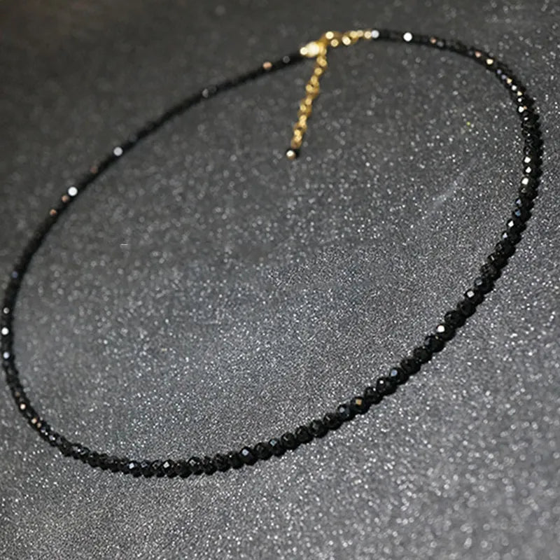 Fashion Brand Simple Black Beads Short Necklace Female Jewelry Women Choker Necklaces Bijoux Femme Ladies Party Necklace 2024