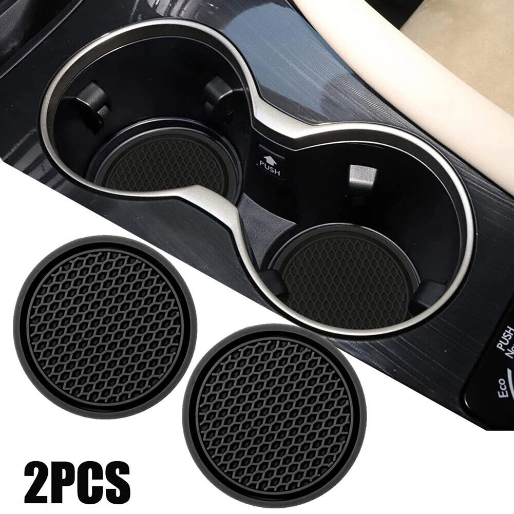 2/4pcs Car Auto Cup Holder Anti Slip Insert Coasters Pads Universal Car Interior Accessories Car Cup Holders Black For Car Home