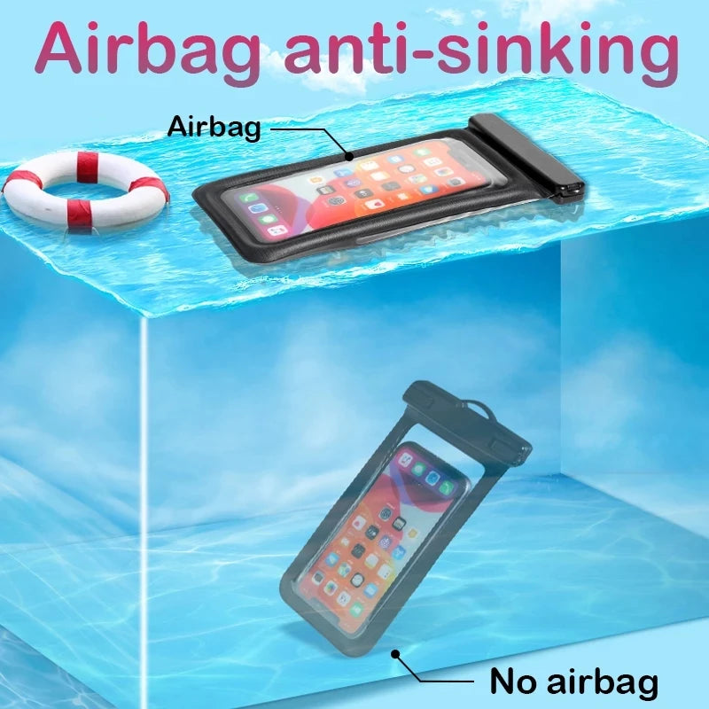 IP68 Universal Waterproof Phone Cases Water Proof Bag Swim Cover For iPhone 15 14 13 12 11 Pro Max Samsung S23 S22 Ultra Xiaomi