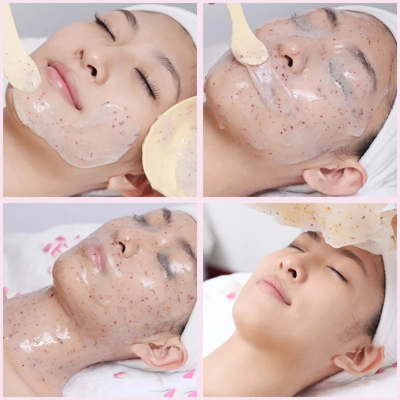 Moisturizing Salon SPA Soft Hydro Jelly Mask Powder Face Skin Care Whitening Rose Collagen Peel Off DIY Rubber Facial Jellymask