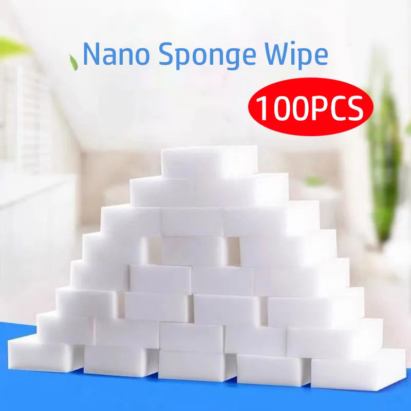 30/50/100PCS Melamine Sponge Magic Sponge Eraser For Kitchen Office Bathroom Melamine Home Nano Cleaner Cleaning Sponge 10x6x2cm