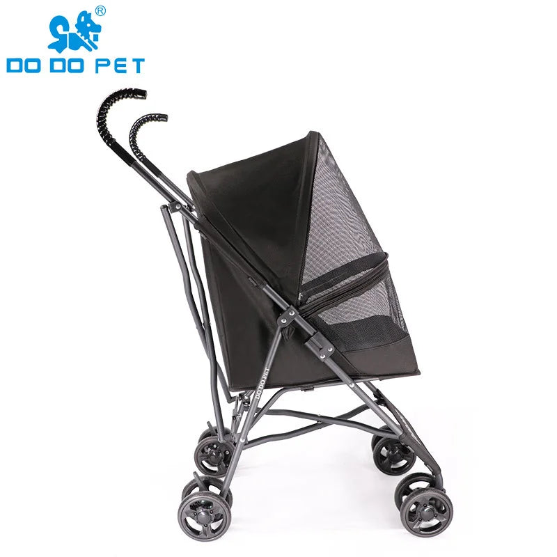 Dog Strollers Pet 4 Wheels Travel For Cat Pushchair Trolley Puppy Jogger Folding Carrier Outdoor Supplie