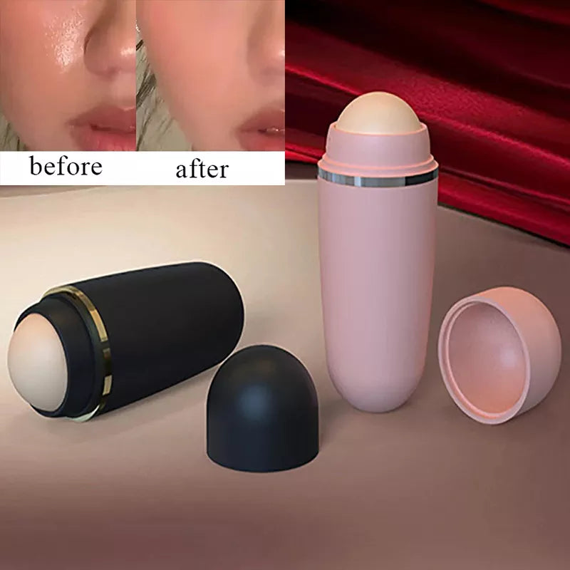 1pcs Face Oil Absorbing Roller Skin Care Tool Volcanic Stone Oil Absorber Washable Facial Oil Removing Care Skin Makeup Tools
