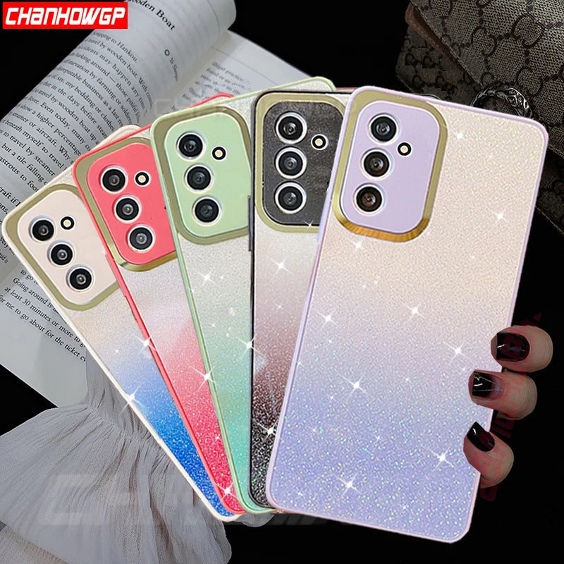 For Samsung Galaxy A14 Case Luxury Gradient Glitter Sequins Soft Silicone Phone Cases For Samsung A14 A 14 galaxyA14 4G 5G Cover