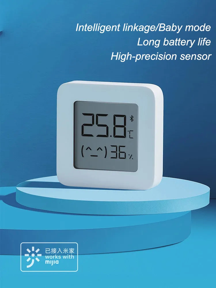 XIAOMI Mijia Bluetooth-compatible Thermometer 2 Wireless Smart Electric LCD Digital Hygrometer Thermometer Work with Mijia APP