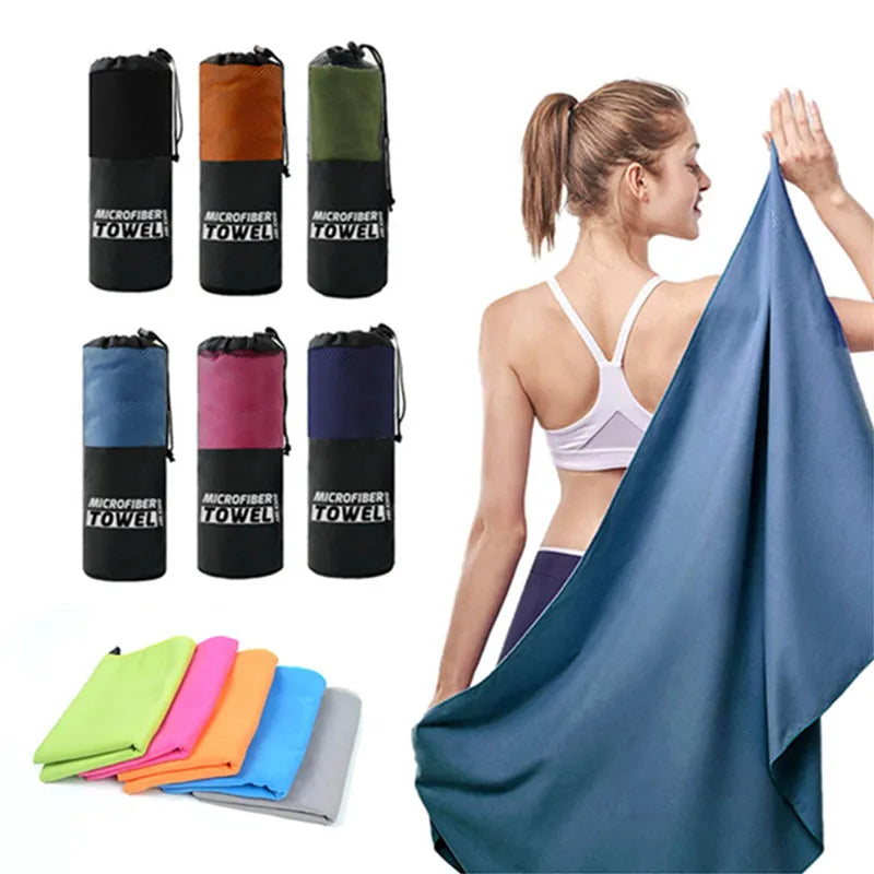 Quick Drying Microfiber Towel for Sport Super Absorbent Bath Beach Towel Portable Gym Towel for Swimming Running Yoga Golf Towel