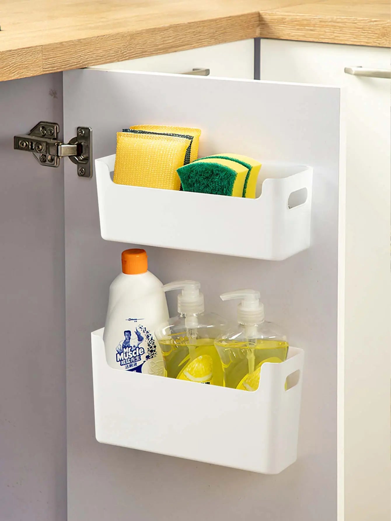 WORTHBUY 1pc Plastic Crisper Kitchen Storage & Organization Refrigerator Storage Box Fruit and Vegetable Freezer Kitchen