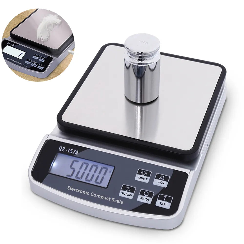 10KG/5KG/3KG Electronic Scale USB Charge Precision Kitchen Balance Food Scale Household Coffee Scale Smart Digital Baking Scale