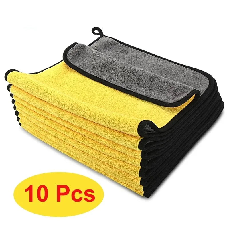 3/5/10 pcs Extra Soft Car Wash Microfiber Towel Car Cleaning Drying Cloth Car Care Cloth Detailing Car WashTowel Never Scratch