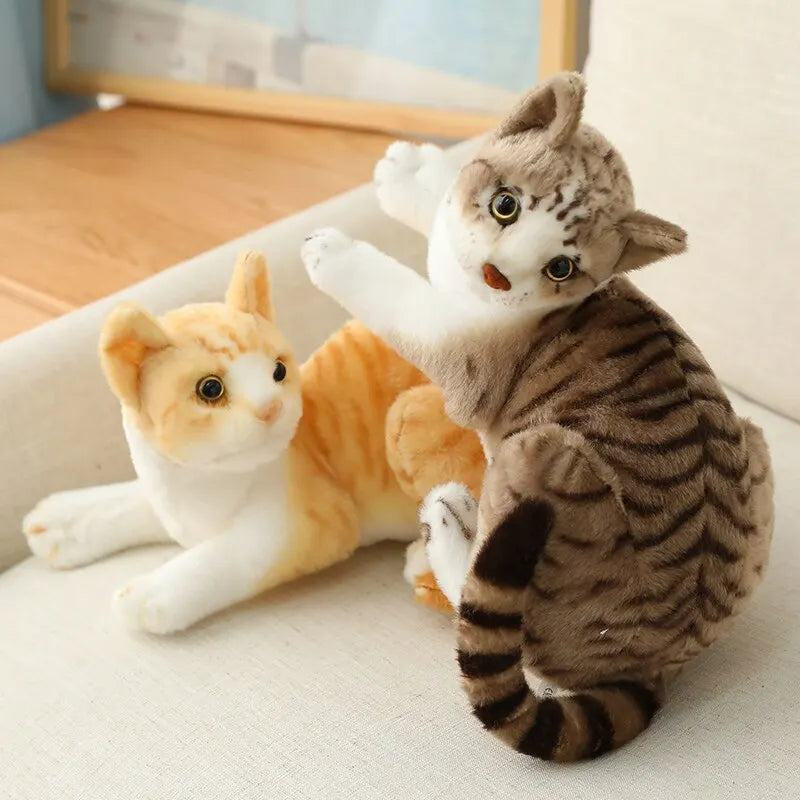 Stuffed Siame Cats Plush Toy 20/25cm Simulation American Shorthair Cute Cat Pet Toys Lifelike Home Decor Birthday Gift