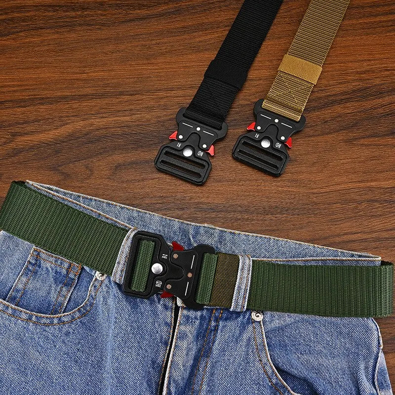 1 Pcs Outdoor Mountaineering Multifunctional Tactical Nylon Canvas Woven Trouser Belt