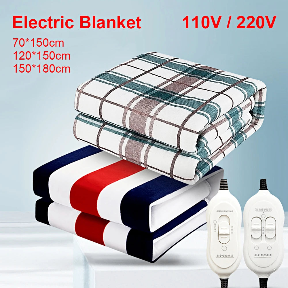 110V 220V Electric Blanket Thicker Heaters Home Bed Sheet Thermal Mat Heating Mattress Winter Thermostat Double Body Warmer Pads