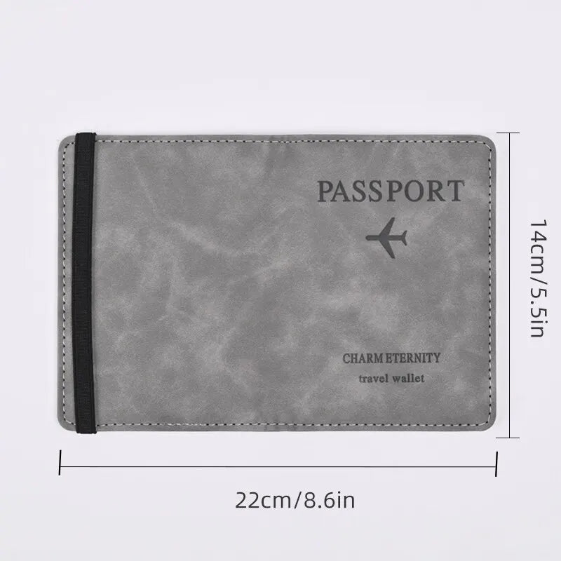 Men PU Leather Wallet Travel Passport Purse Card Male Travel Accessories Hand Carry Passport Business Cards Holder Wallet