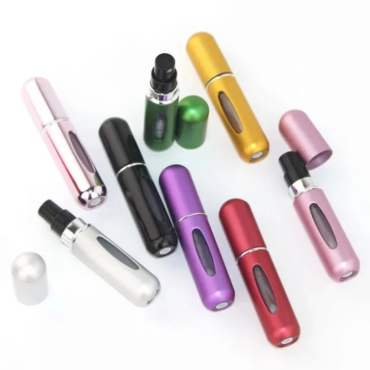 Portable Mini Travel High-end Perfume Bottle Base Refill Bottle Straight Charging Small Sample Perfume Aluminum Material