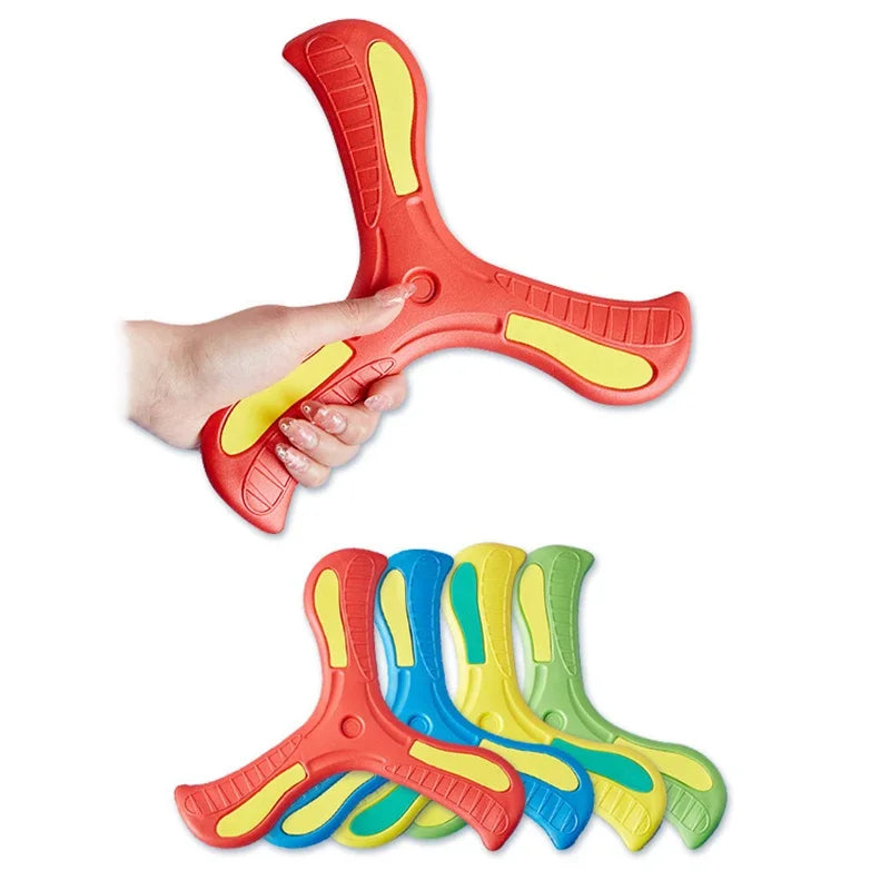 Children Boomerang Soft Three-leaf Cross Adult-kids Interactive Outdoor Toy Early Education Puzzle Decompression Gift