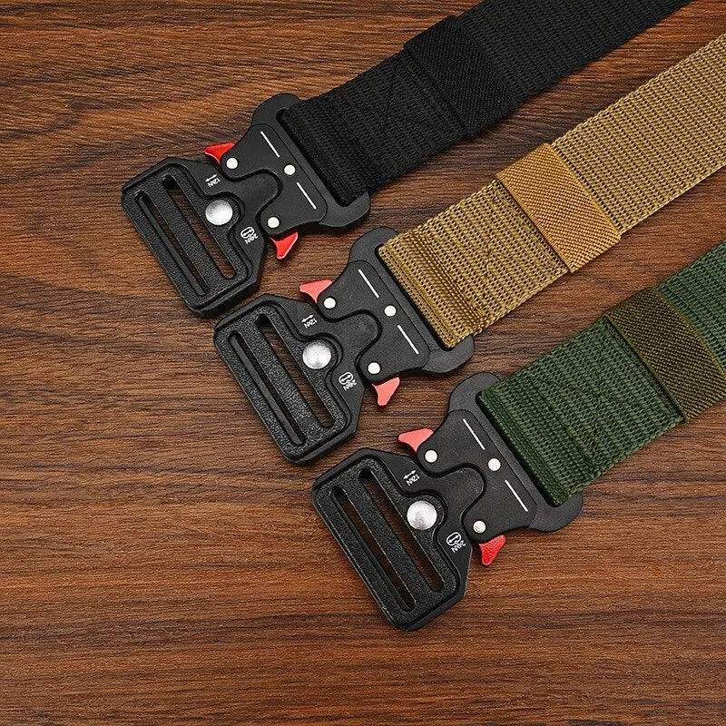 1 Pcs Outdoor Mountaineering Multifunctional Tactical Nylon Canvas Woven Trouser Belt