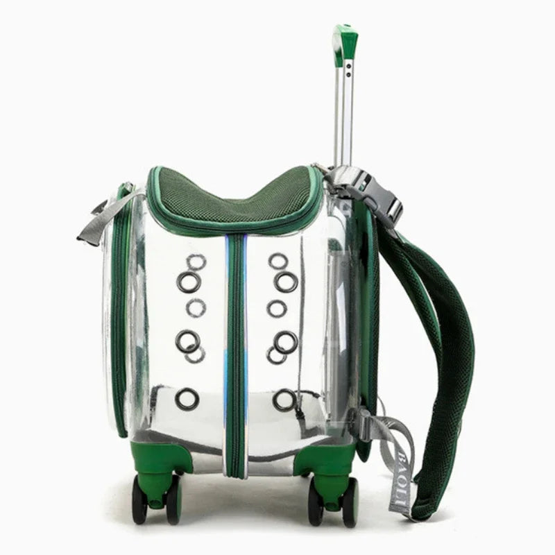Pet Trolley Case,Pet Backpack with Tie Rod,Small Pet's Trolley Backpack,Cat Carrier Bag,Portable Pet Backpack,Dog Carrier Bag
