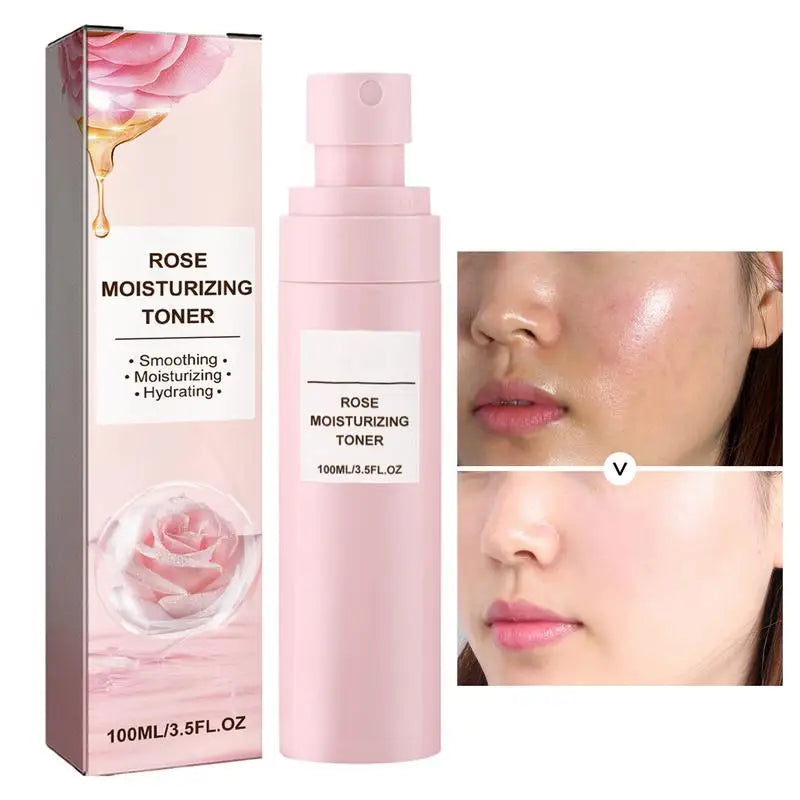 100ml Rose petal water Moisturizing rose mist spray Dry Skin Refreshing Rose Water Toner Dry Skin Moisturizing Firming Toner