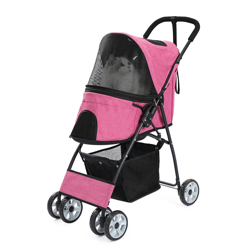 Pet Dog Carrying Stroller Pet Cat Breathable Outdoor Breathable Lightweight Foldable Carrier Stroller for Do переноска для собак
