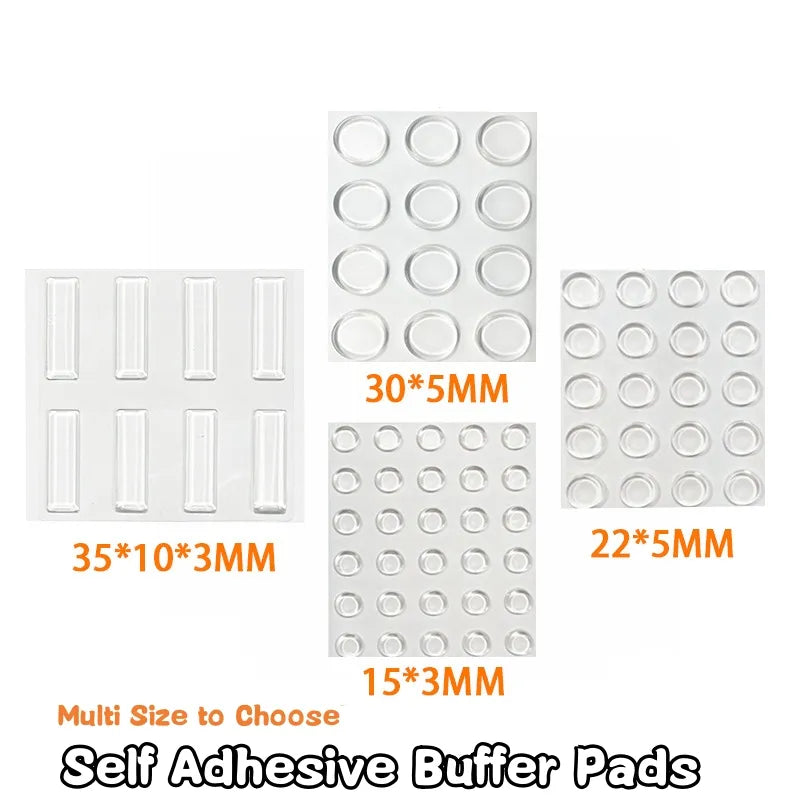 1 Sheet Self Adhesive Buffer Pads Silicone Door Stopper Cabinet Bumpers Wall Protector Furniture Refrigerator Anti-crash Pad
