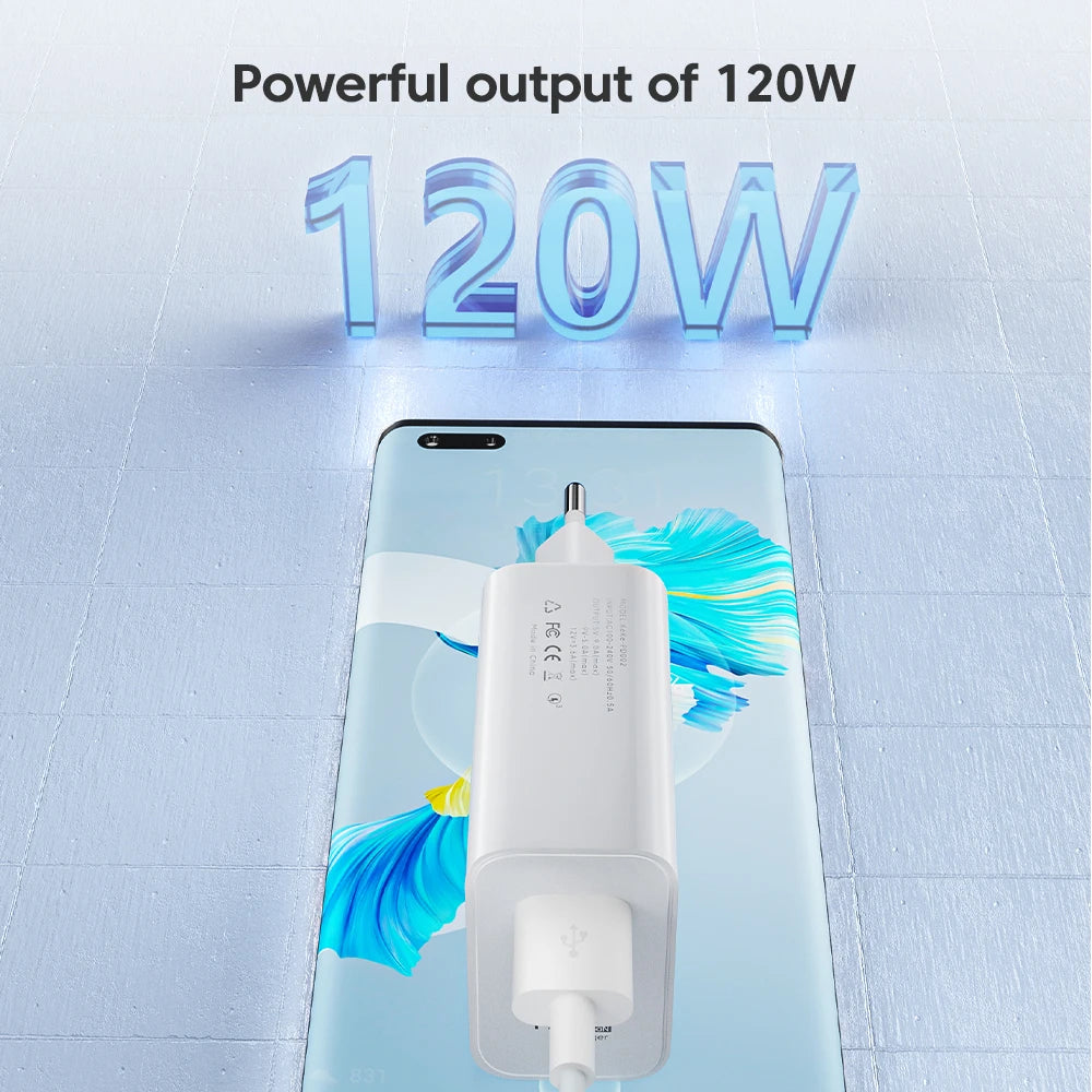 120W USB Charger Fast Charging QC3.0 USB C Type C Cable Wall Phone Charger Adapter For iPhone Huawei Samsung Xiaomi Quick Charge