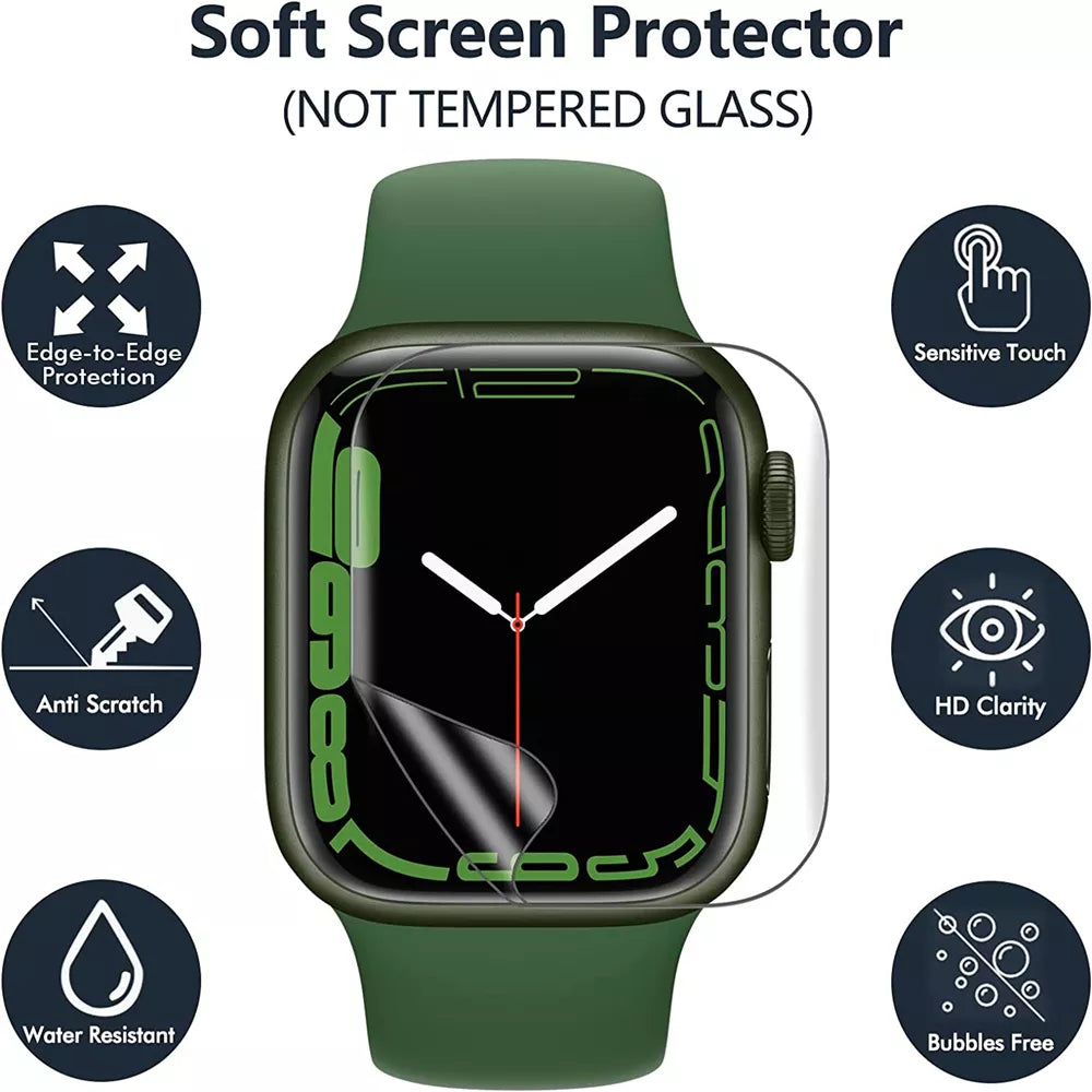 Hydrogel Screen Protector Film For Apple Watch 9 8 7 6 SE 5 4 3 40MM 44MM 42MM 38MM Not Glass for iWatch 8 Ultra 41MM 45MM 49MM