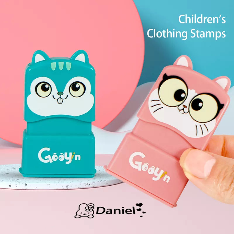 Children's Name Seal Custom Student's Name Stamp Kindergarten Clothes Waterproof Name Sticker Kawaii Montessori Stamp Gift