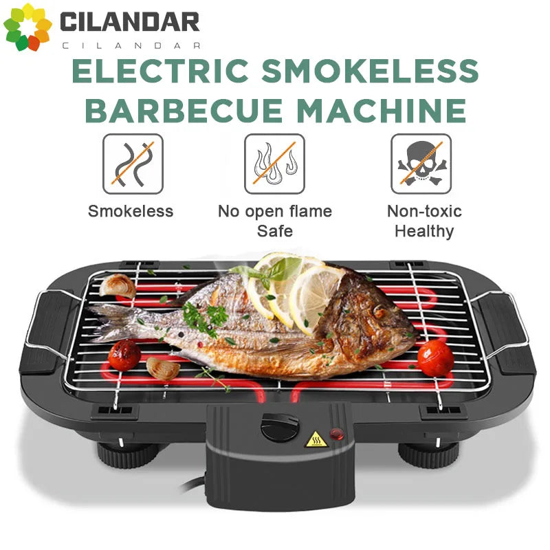 Electric Table Top Grill BBQ Barbecue Garden Camping Cooking Indoor 1300W