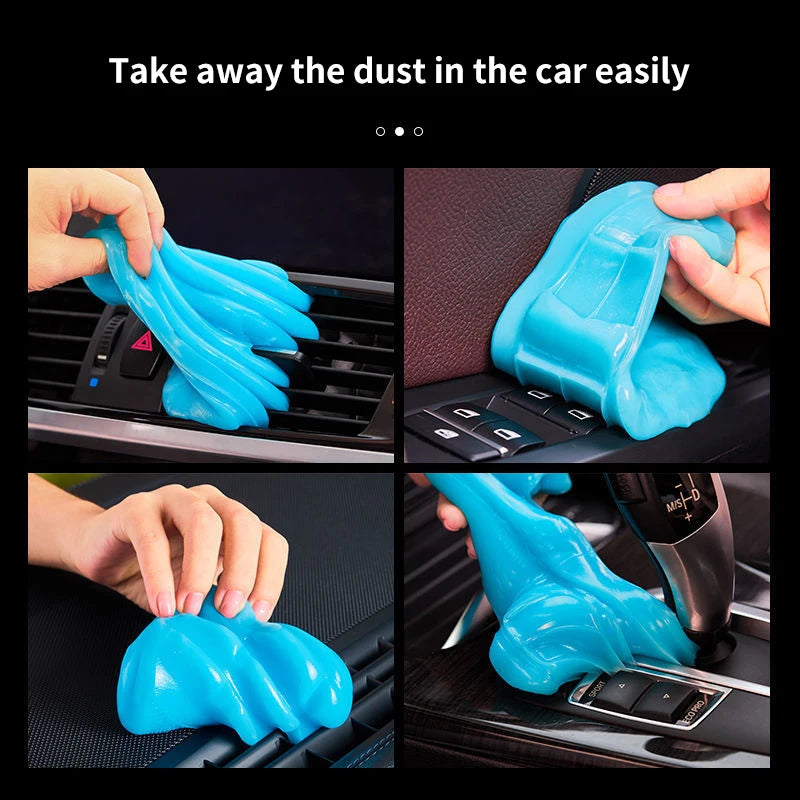 Car Cleaner Gel Slime For Cleaning Machine Auto Vent Magic Dust Remover Glue Computer Keyboard Dirt Cleaner Car Wash Interior