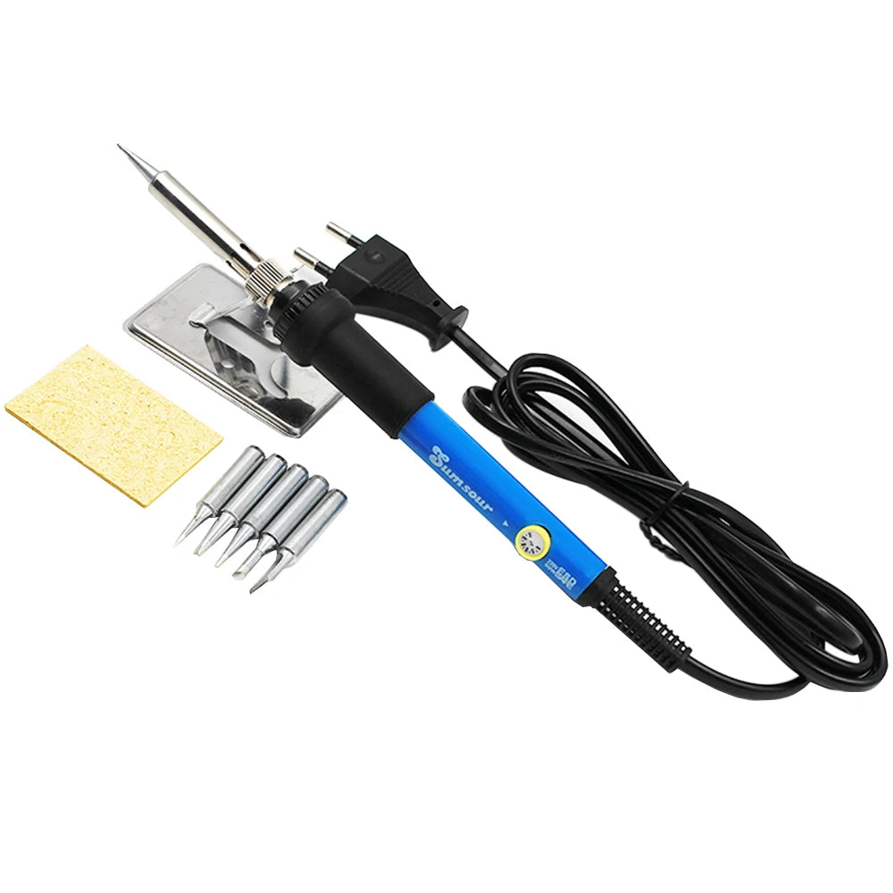 New Adjustable Temperature Electric Soldering Iron 220V 110V 60W 80W Welding Solder Rework Station Heat Pencil Tips Repair Tools