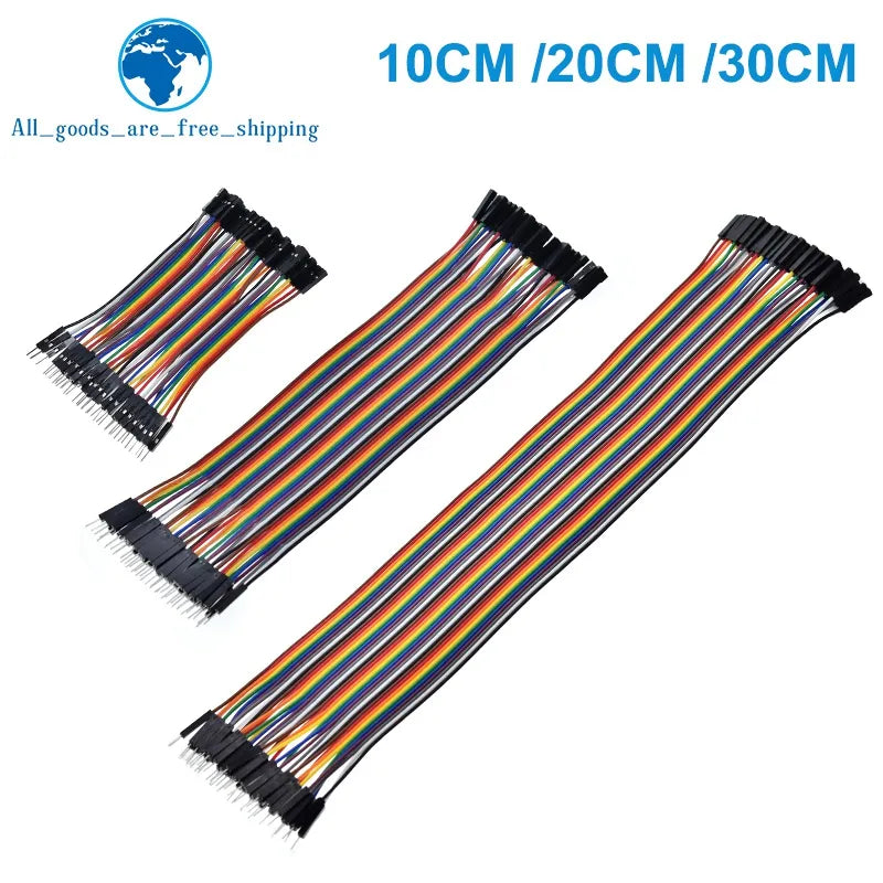 TZT Dupont Line 10CM 20CM 30CM 40Pin Male to Male + Male to Female and Female to Female Jumper Wire Dupont Cable for Arduino