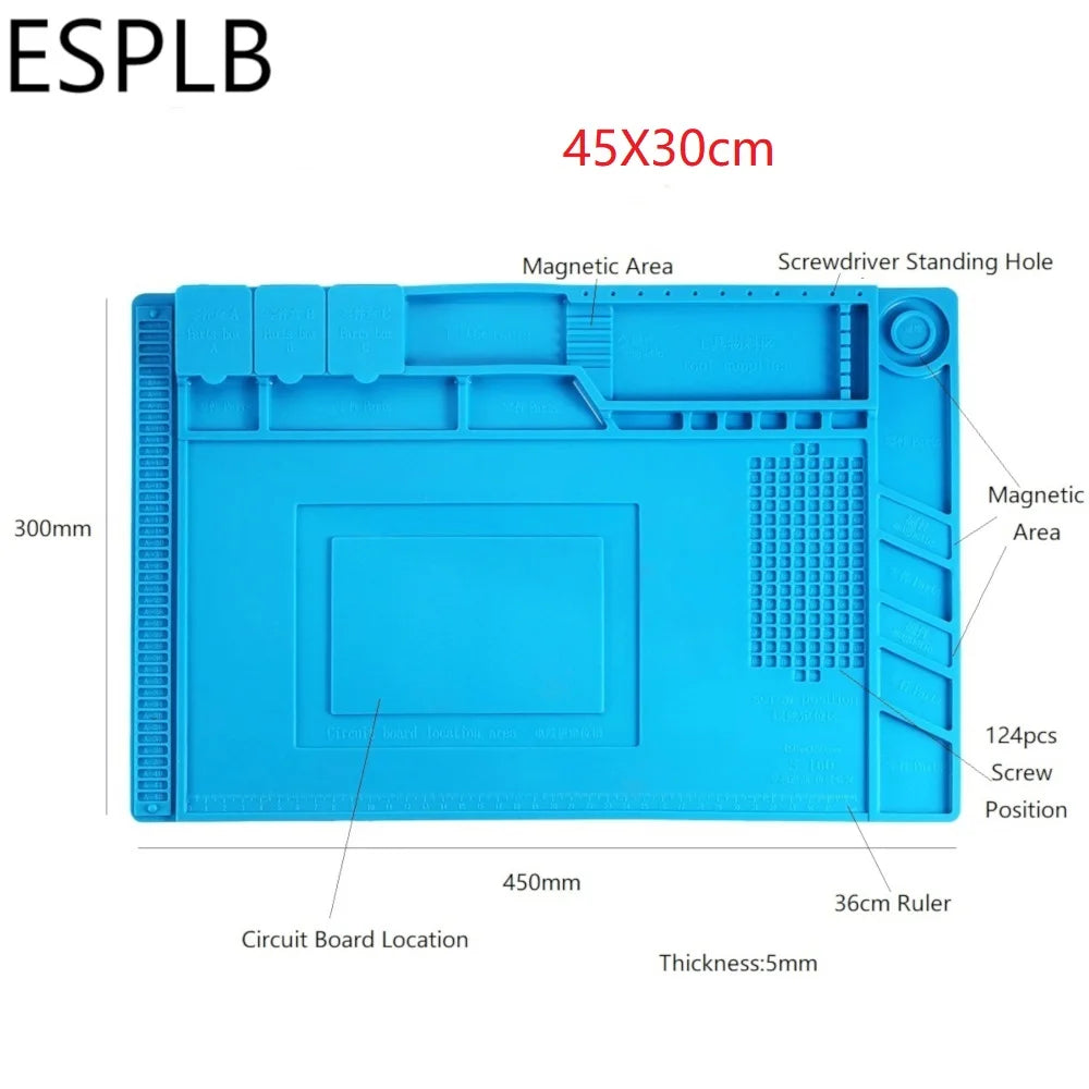 ESPLB Insulation Repair Pad Heat-Resistant Silicon Soldering Station Kinds Of Mat Work Pad Desk Platform BGA Soldering Station