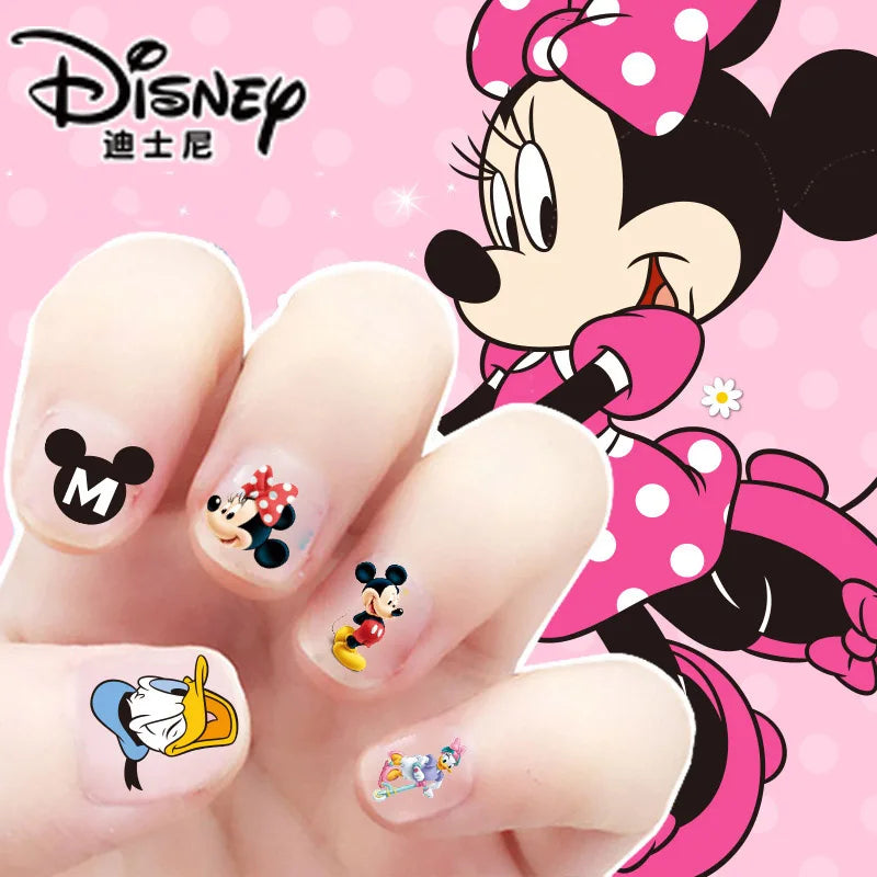 Disney girls cartoon frozen  Makeup Toy Nail Stickers  Toy  Princess Mickey Minnie Mouse   for  kids  gift