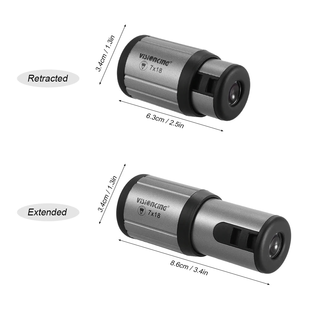 Visionking 7x18 Portable Eyeskey Monocular Telescope Compact Pocket Waterproof HD Professional Camping Watch Binoculars Scope