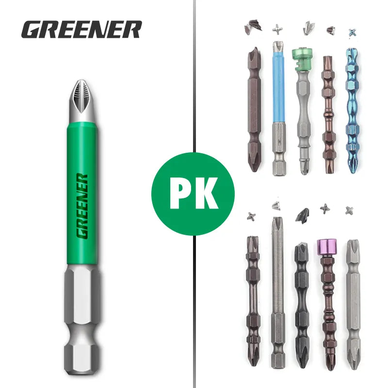 Greener Anti Slip Magnetic Batch Head Cross High Hardness Hand Drill Bit Screw Electric Screwdriver Set 25 50 65 70 90 150mm PH2